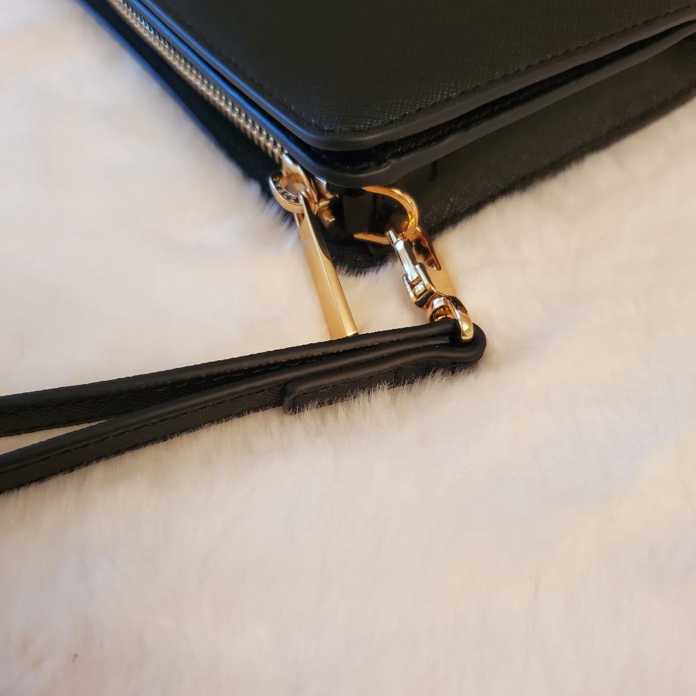 NEW! TORY BURCH Emerson Wristlet Pouch Black - Picture 3 of 12
